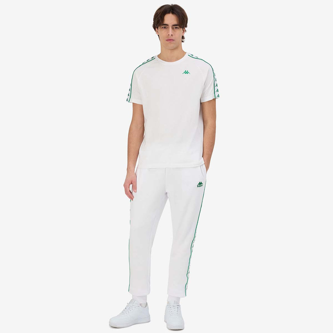 T-Shirt 222 Banda Coen Slim Blanc Homme main