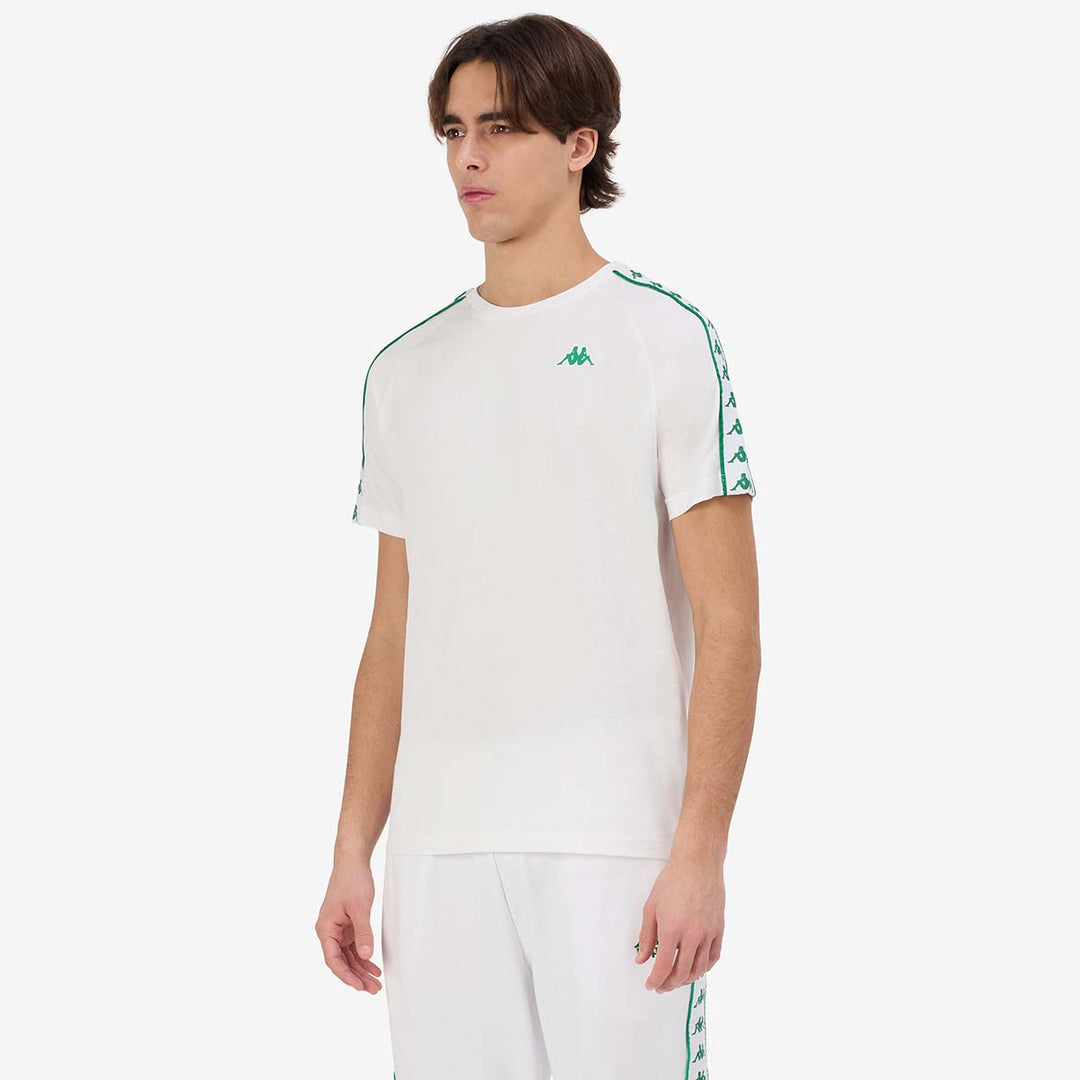 T-Shirt 222 Banda Coen Slim Blanc Homme main