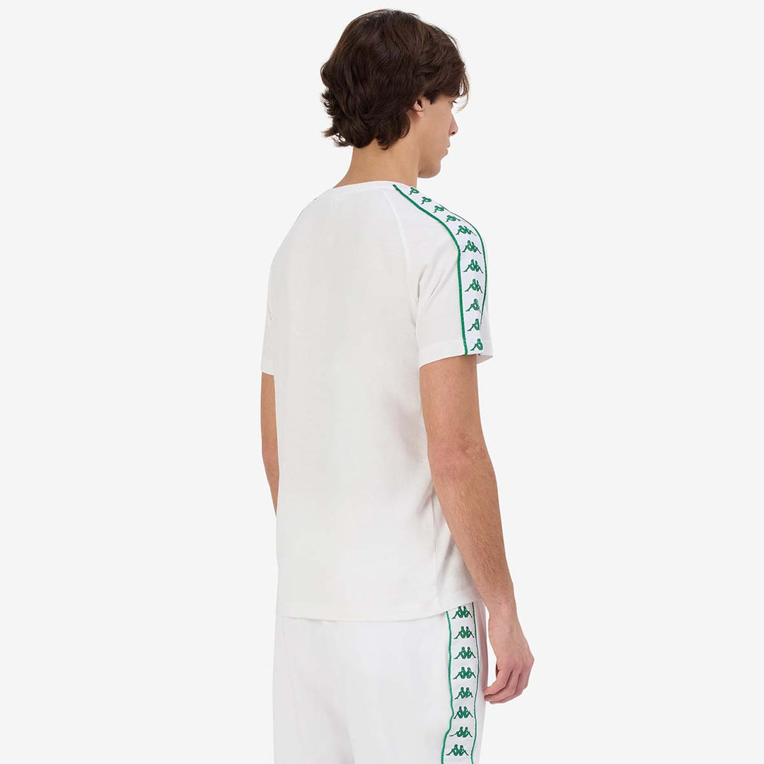 T-Shirt 222 Banda Coen Slim Blanc Homme main
