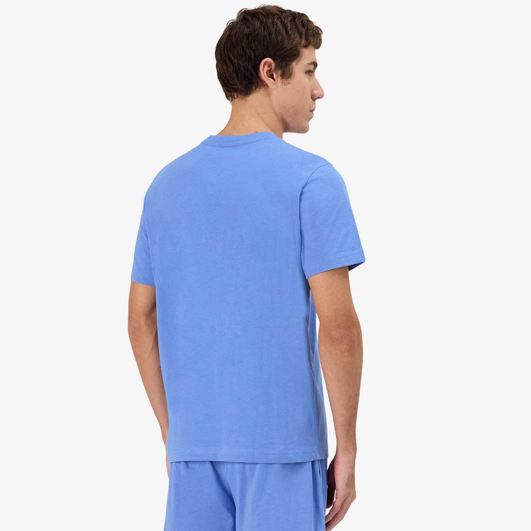 T-Shirt Cafers Slim Bleu Homme main