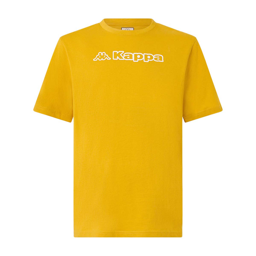 T-Shirt Feddu Jaune Homme main