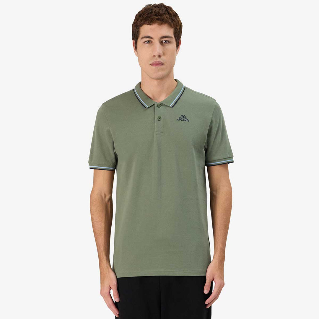 Polo Ezio 2 Vert Homme main