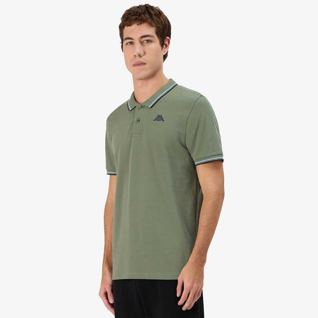 Polo Ezio 2 Vert Homme main