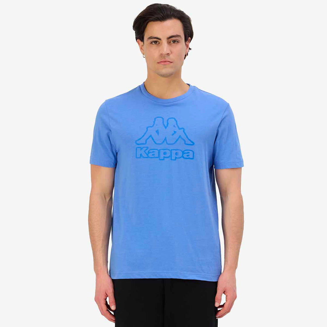 T-Shirt Cremy Bleu Homme main