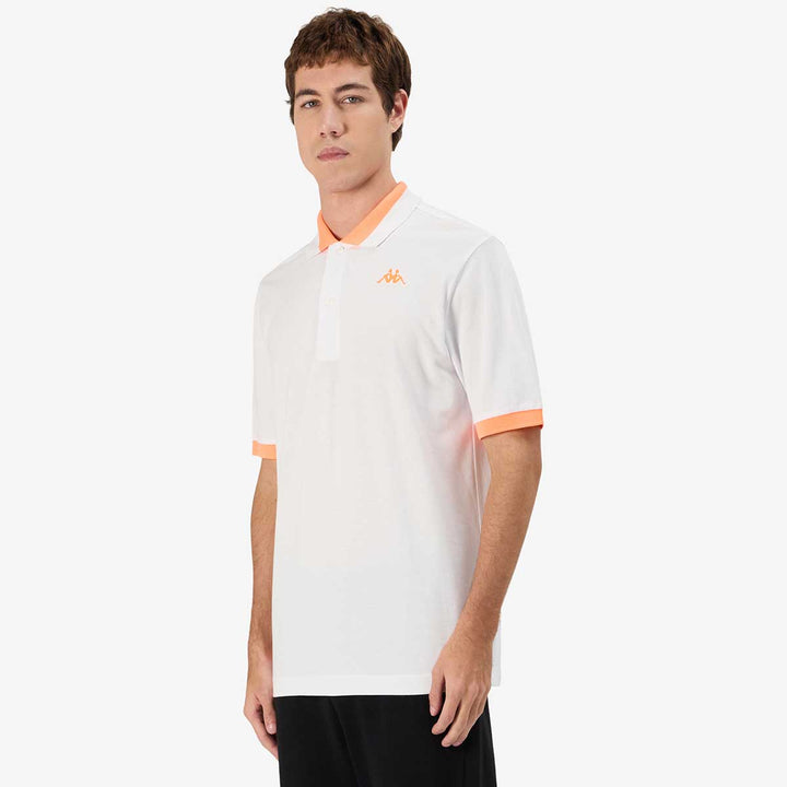 Polo Neon Blanc Homme 1