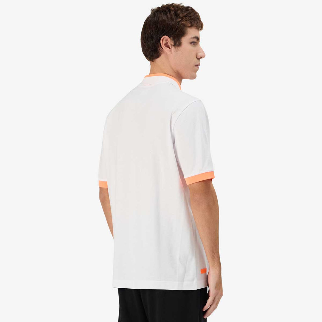 Polo Neon Blanc Homme main