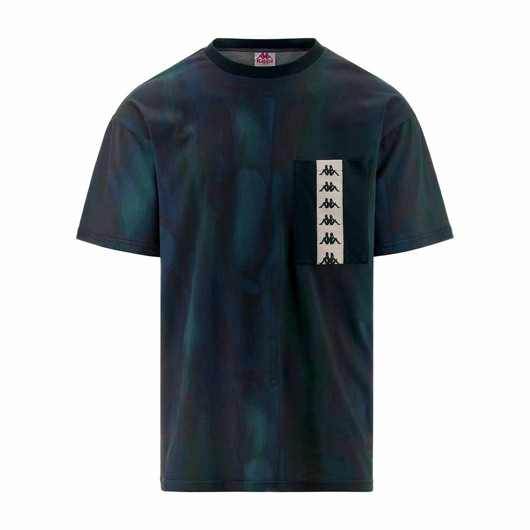 T-Shirt 222 Banda Fapo 3 Graphik Vert Homme main