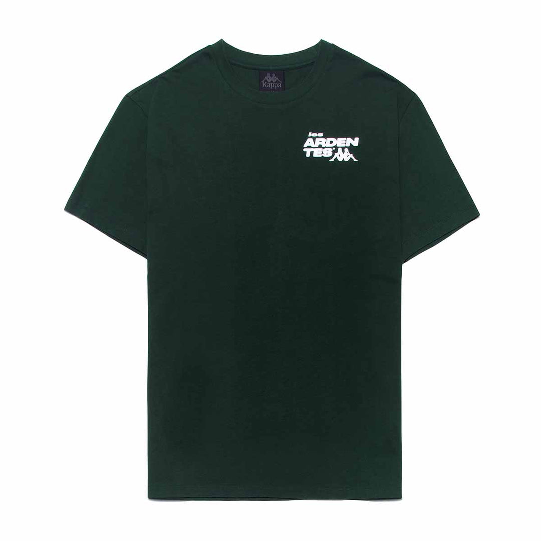 T-Shirt Leslie Les Ardentes x Kappa Vert Homme main