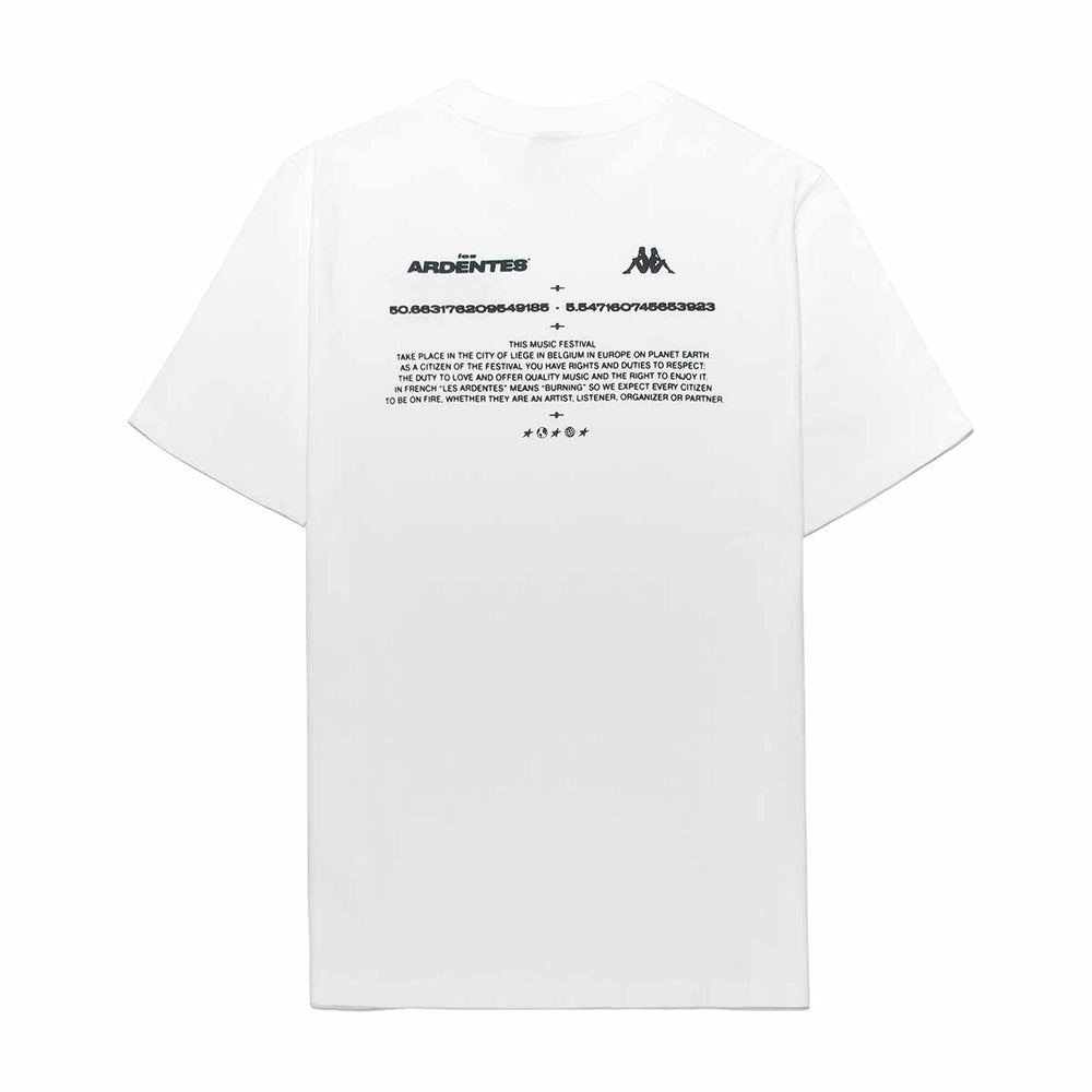 T-Shirt Leslie Les Ardentes x Kappa Blanc Homme 02