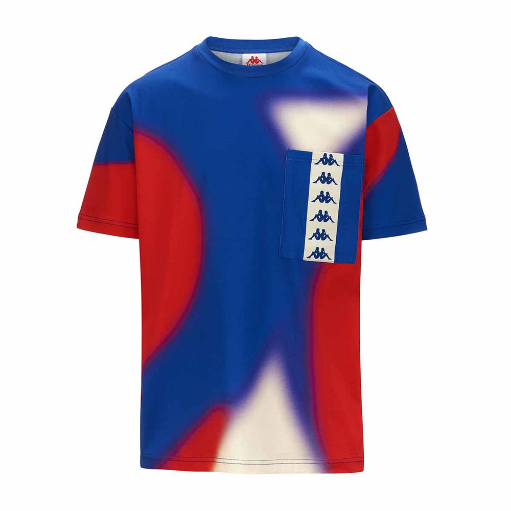 T-shirt 222 Banda Fapo 2 Graphik Bleu Homme 02