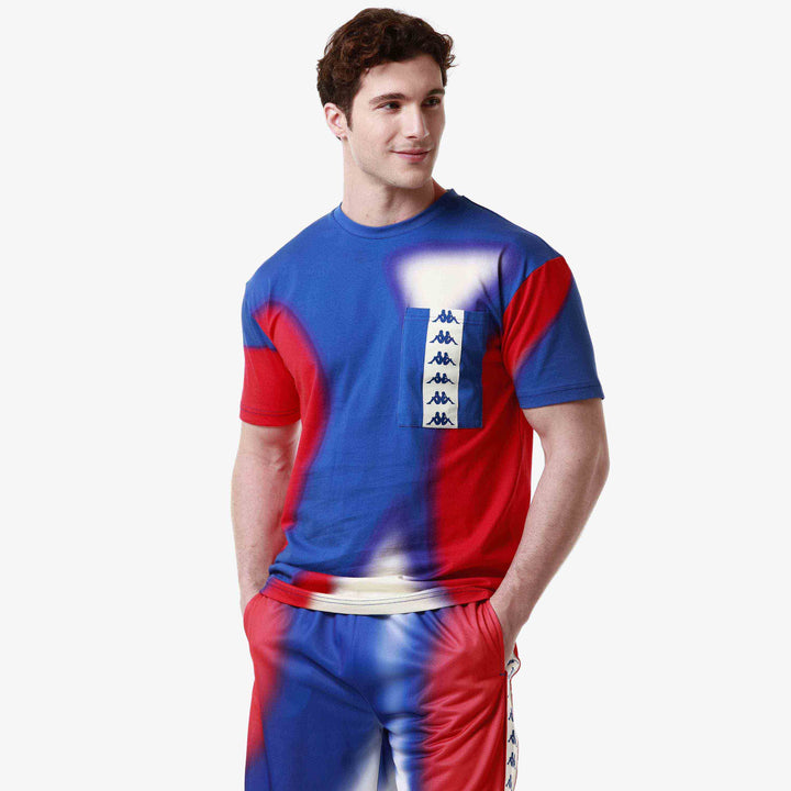 T-shirt 222 Banda Fapo 2 Graphik Bleu Homme 5