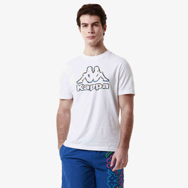 T-shirt Logo Fario Blanc Homme 1