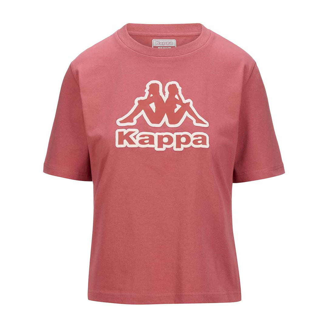 T-Shirt Fabra Rose Femme main