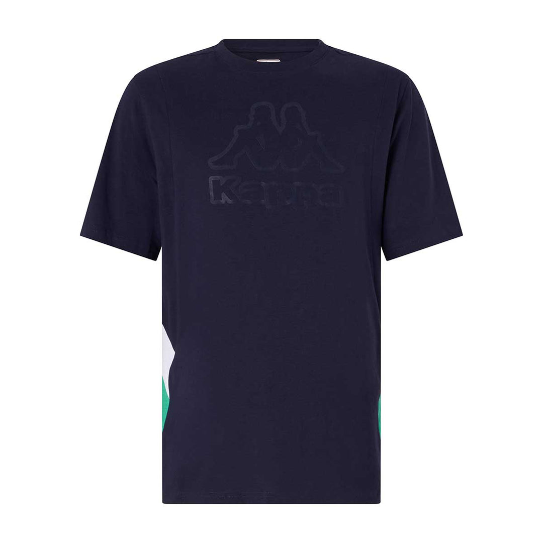 T-Shirt Grapo Bleu Homme main