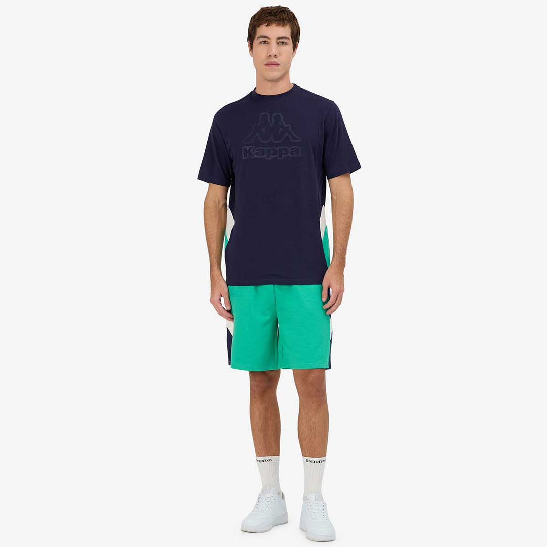 T-Shirt Grapo Bleu Homme main