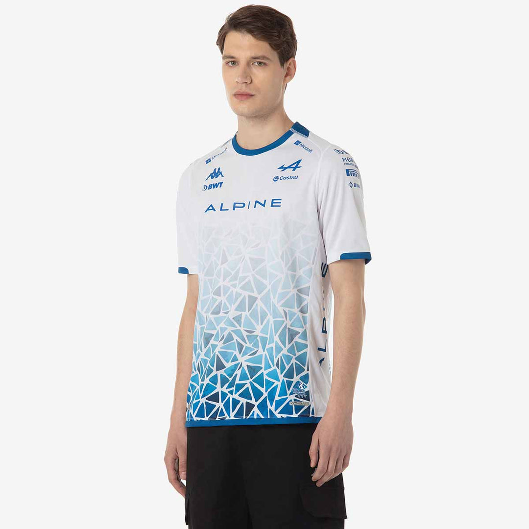 Maillot Kombat Barcelone Gasly BWT Alpine F1 Team 2024 Blanc Homme main
