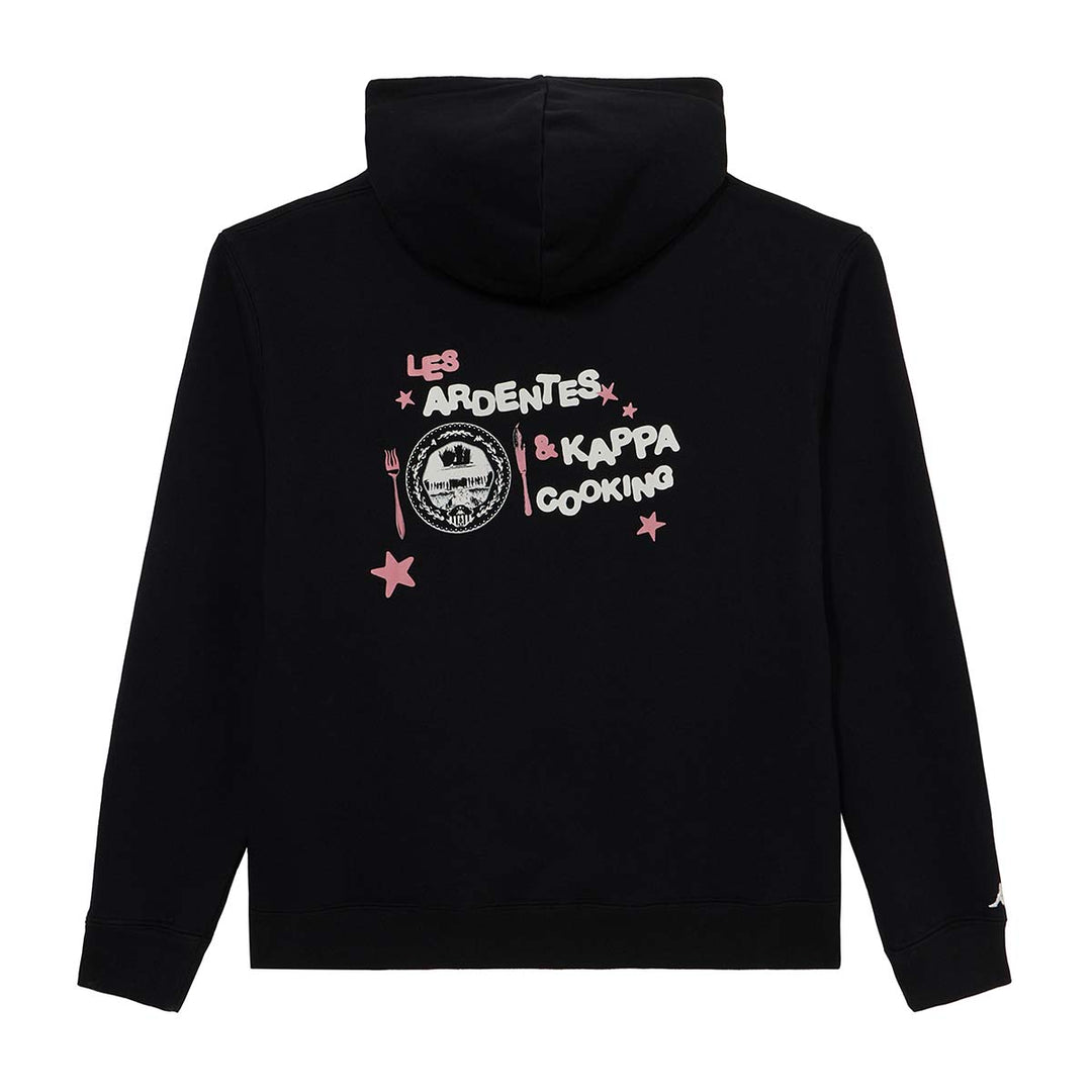 Hoodie Ron Les Ardentes X Kappa Noir Unisexe main