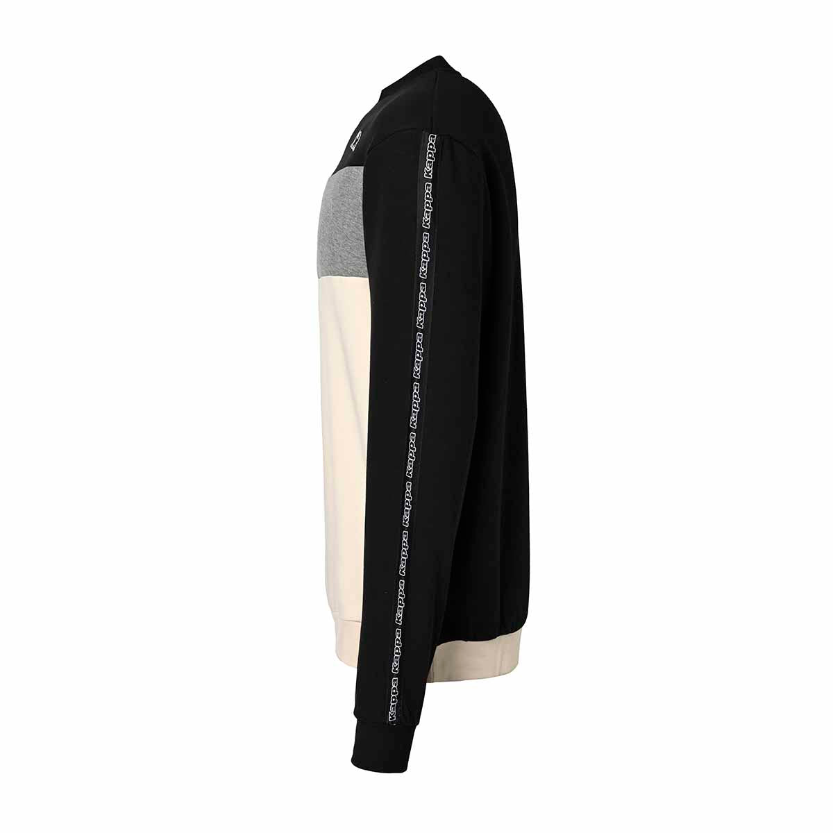 Sweatshirt Kappa Idisson Noir et Blanc Homme - profil