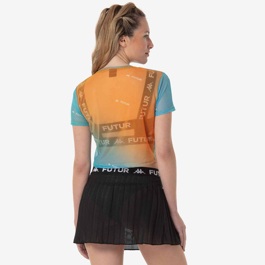 T-Shirt Doal Kappa Futur Festival Orange Femme main