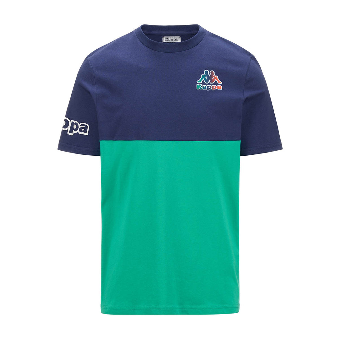 T-shirt Logo Feffo Vert Homme main