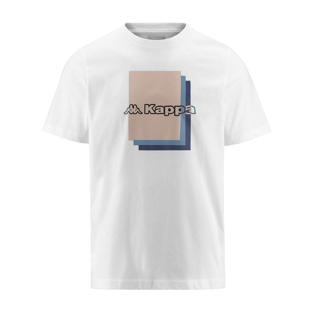 T-shirt Logo Fuoviom Blanc Homme 02