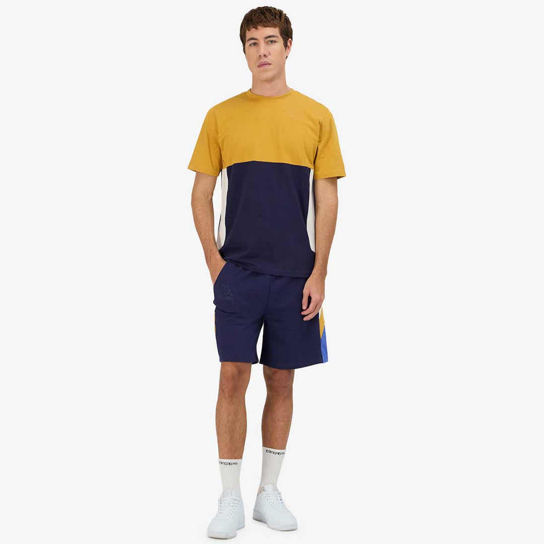 T-Shirt Grimone Bleu Homme main