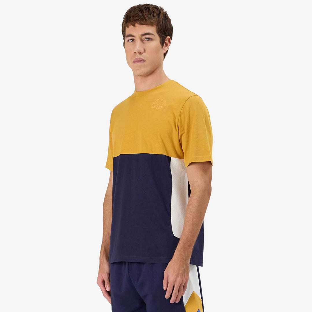 T-Shirt Grimone Bleu Homme main