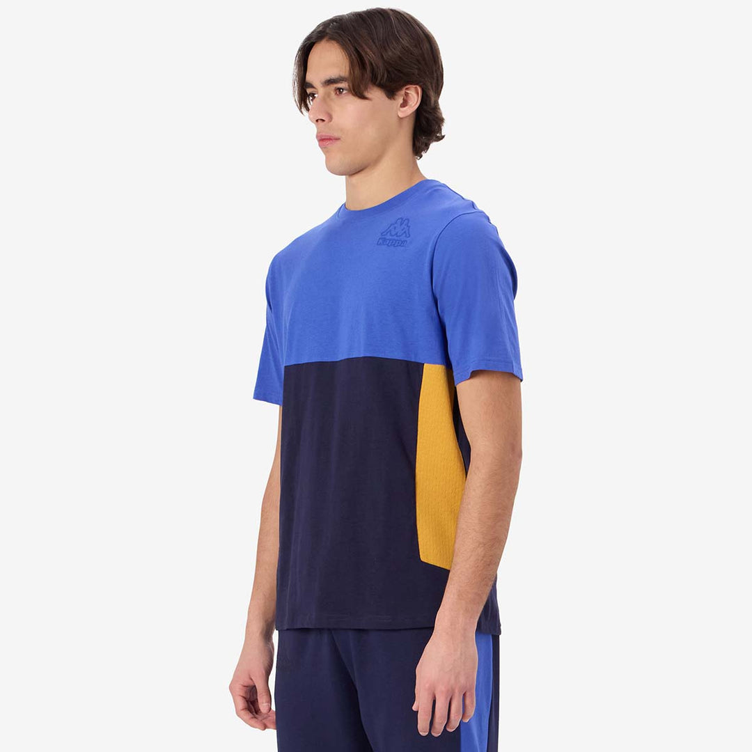 T-Shirt Grimone Bleu Homme main