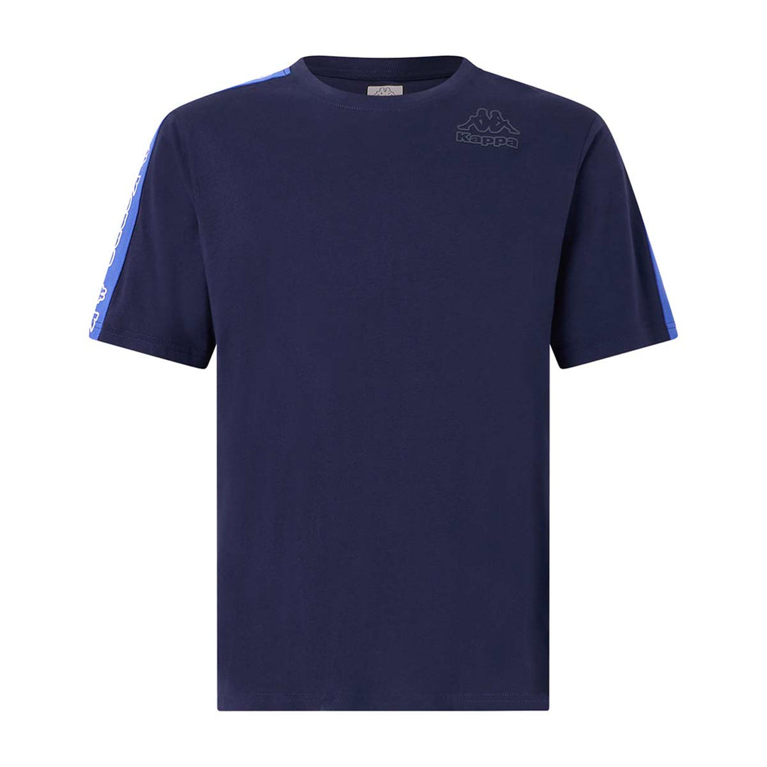 T-Shirt Tape Gramio Bleu Homme main