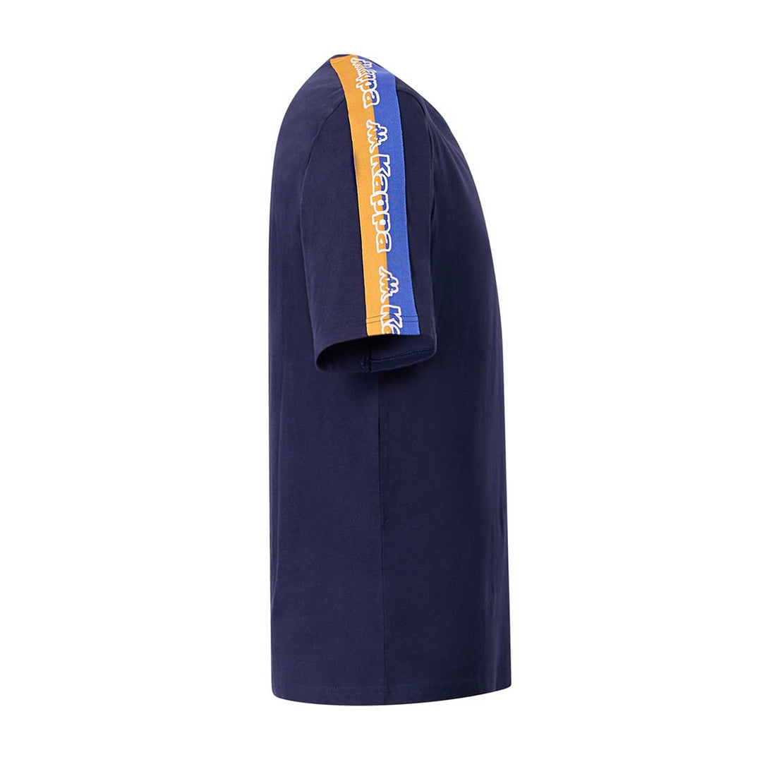 T-Shirt Tape Gramio Bleu Homme main