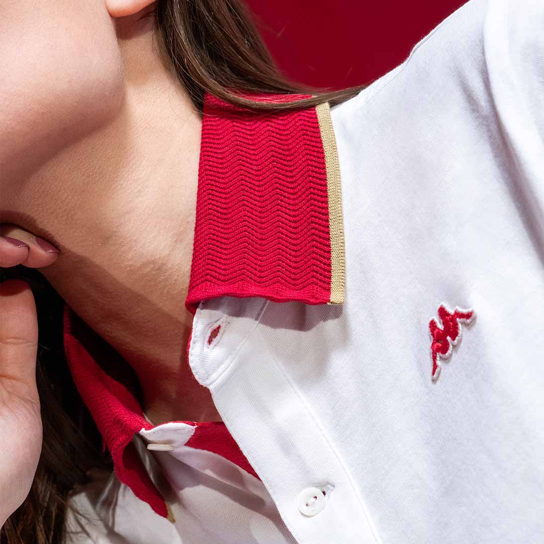 Polo Iuno Robe di Kappa - AS Monaco 2024 Rouge Unisexe main