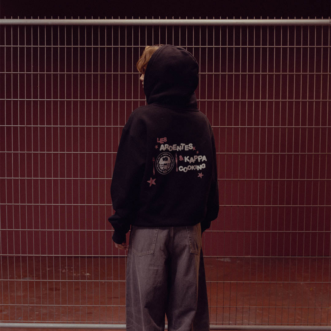 Hoodie Ron Les Ardentes X Kappa Noir Unisexe main