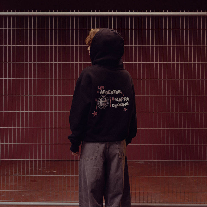 Hoodie Ron Les Ardentes X Kappa Noir Unisexe 1