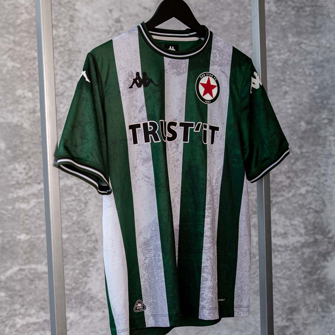 Maillot Kombat Béton Rayé Red Star 25/26 Vert Homme 00