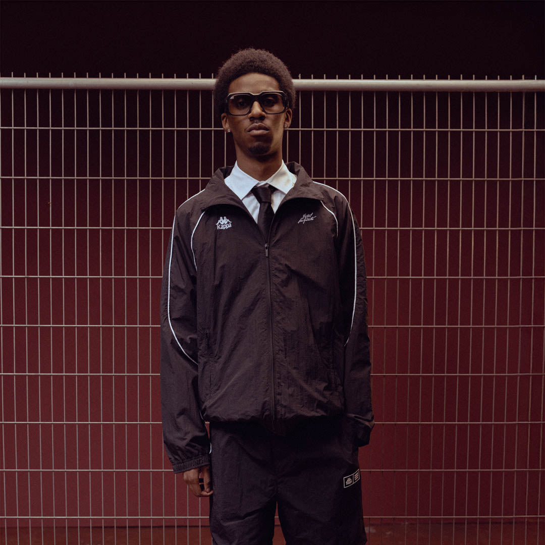 Veste Krain Les Ardentes X Kappa Noir Unisexe main