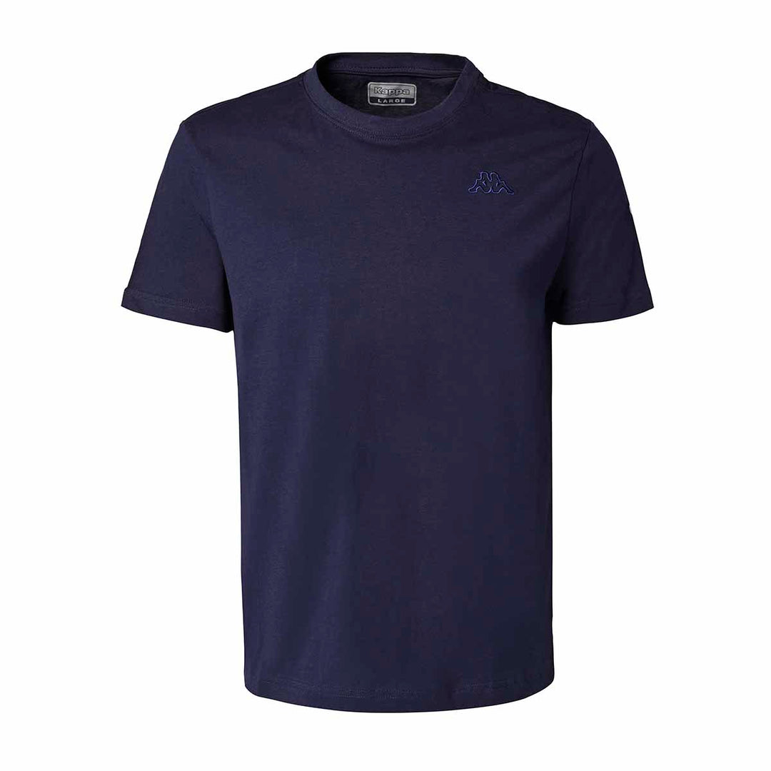 T-shirt Cafers Bleu Homme main