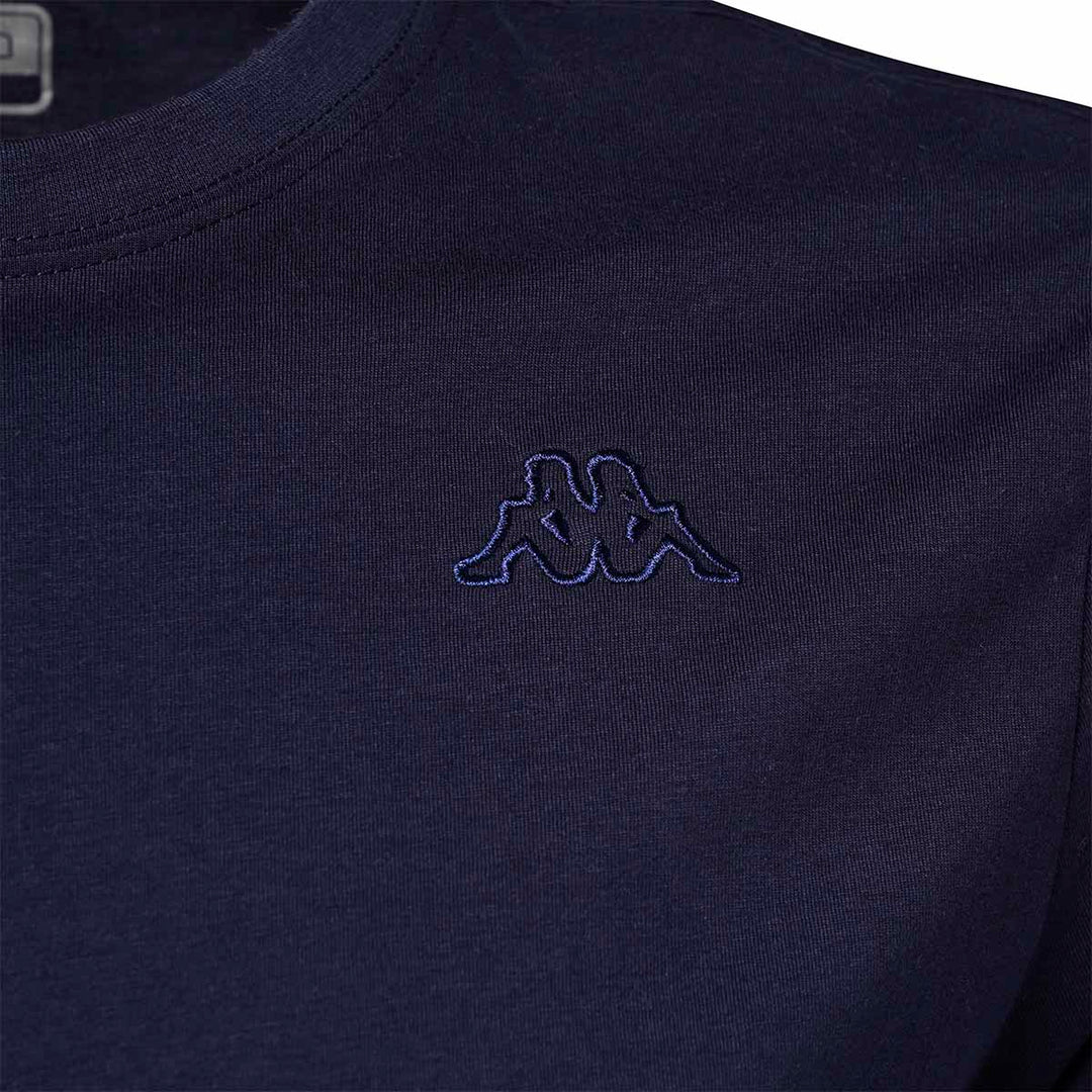 T-shirt Cafers Bleu Homme main