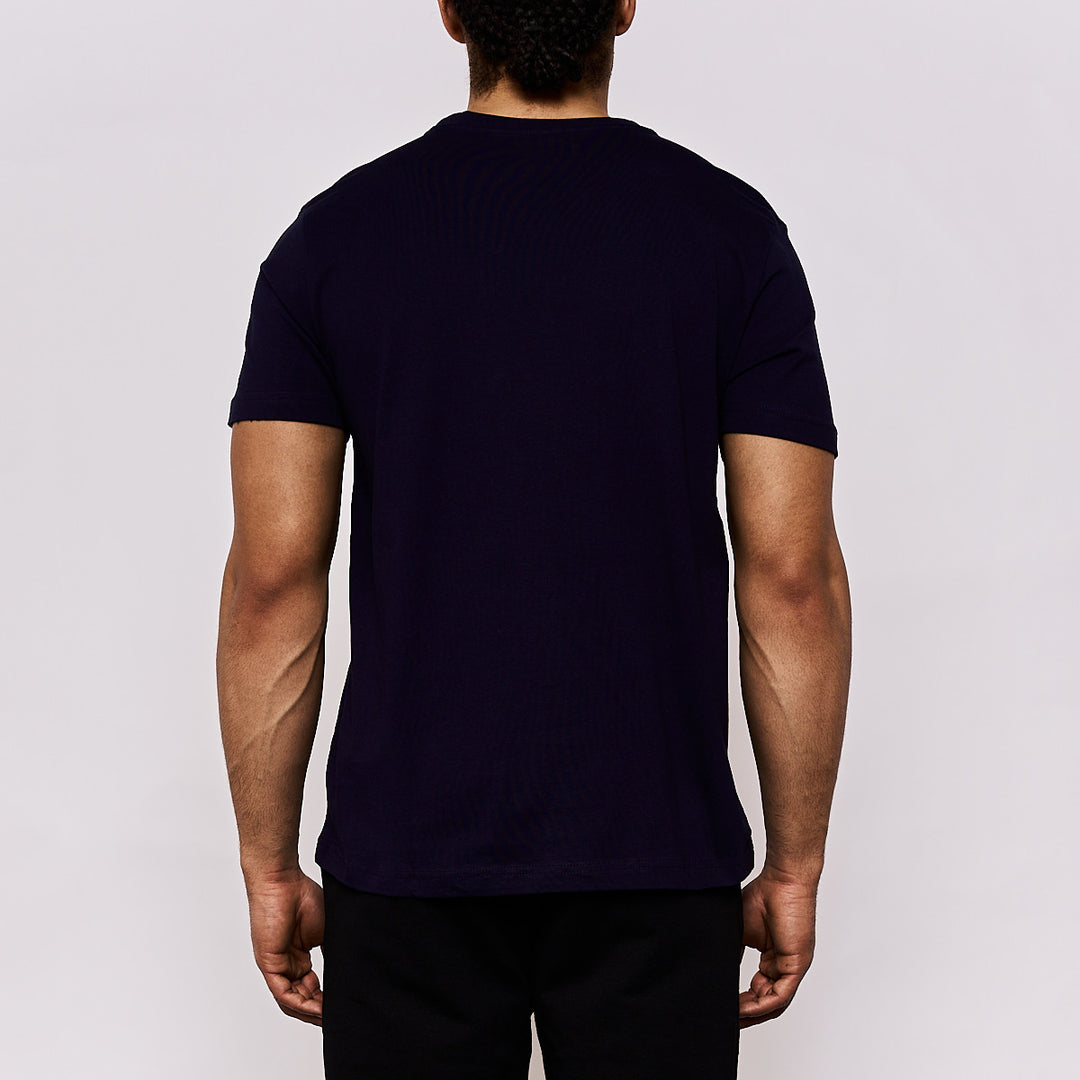 T-shirt Cafers Bleu Homme main