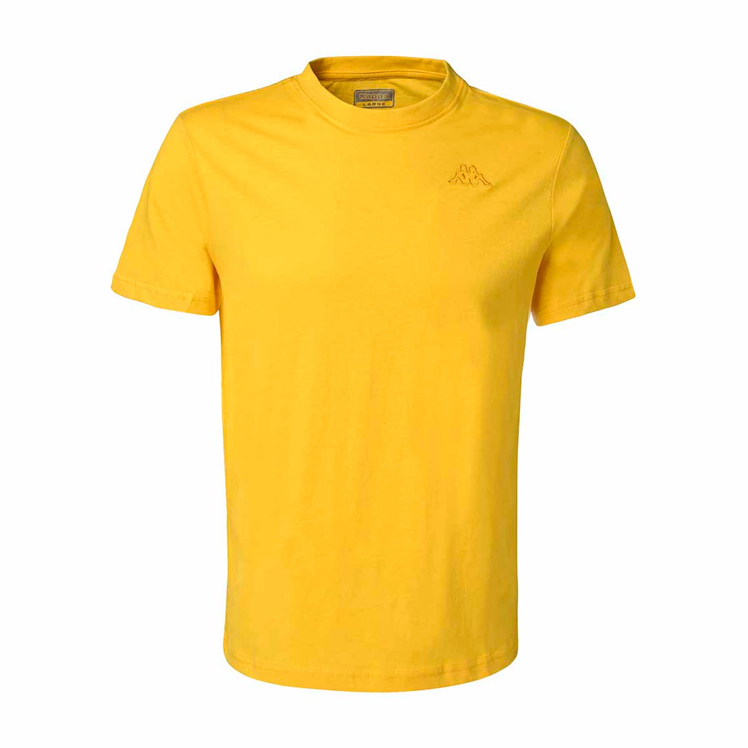 T-shirt Cafers Jaune Homme main