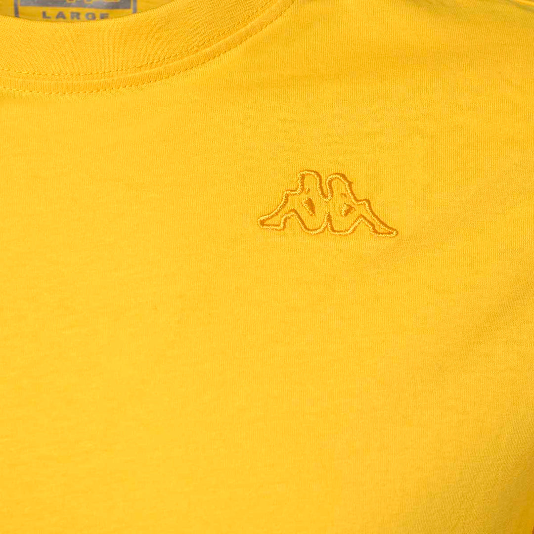 T-shirt Cafers Jaune Homme main