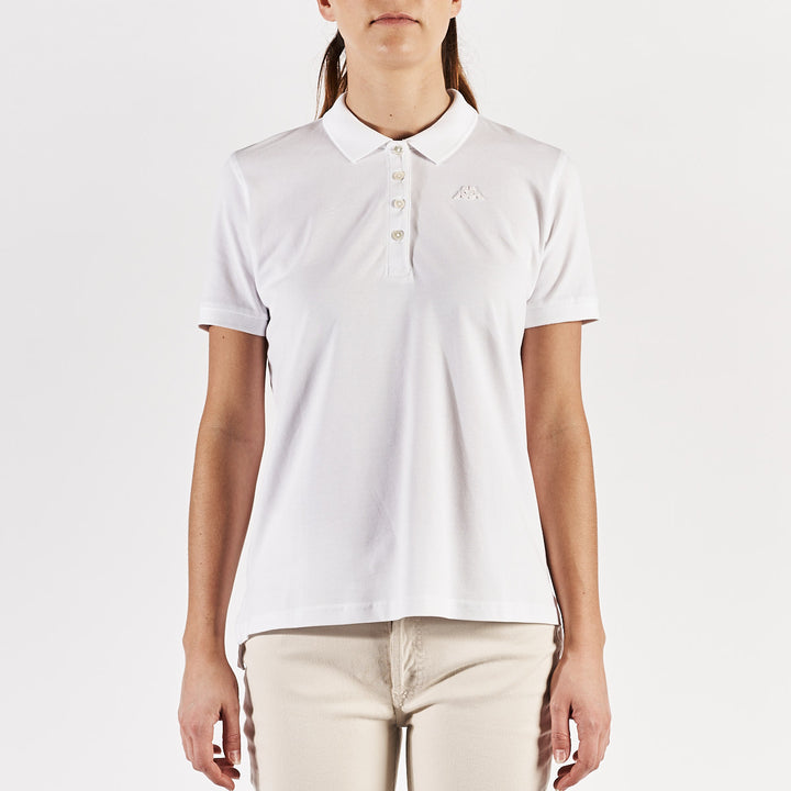 Polo Carly Robe di Kappa Blanc Femme 1