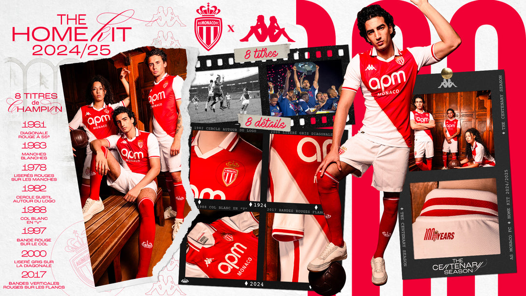 L’AS Monaco dévoile sa nouvelle tenue domicile pour la saison du centenaire
