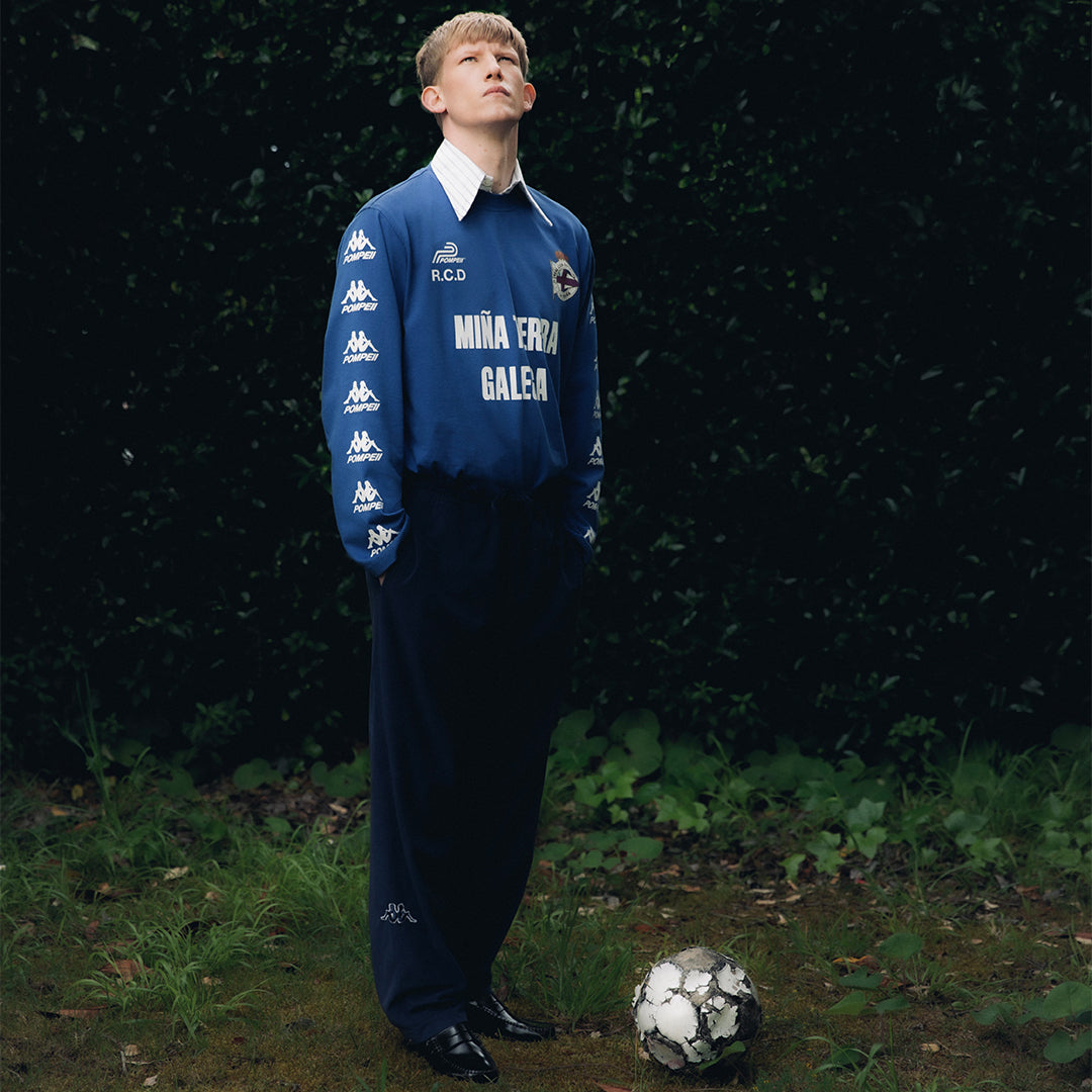 Sweatshirt Authentic Valer Pompeii X Deportivo Bleu Unisexe main