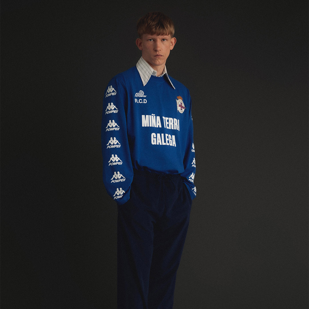 Sweatshirt Authentic Valer Pompeii X Deportivo Bleu Unisexe main