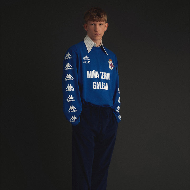 Sweatshirt Authentic Valer Pompeii X Deportivo Bleu Unisexe 1