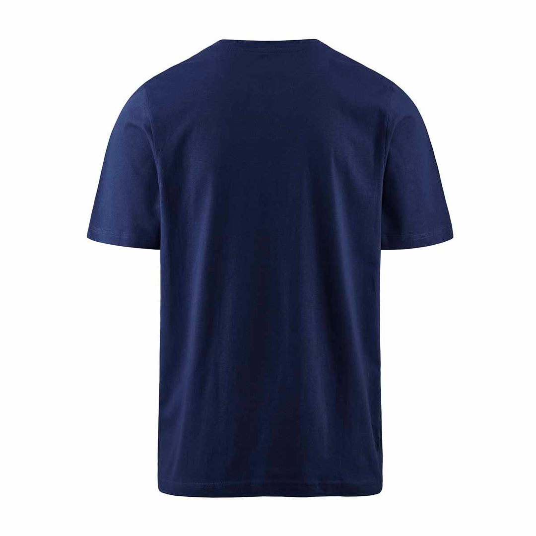 T-Shirt Cromen Bleu Homme main