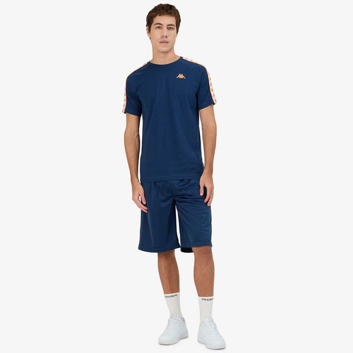 T-Shirt 222 Banda Coen Slim Bleu Homme