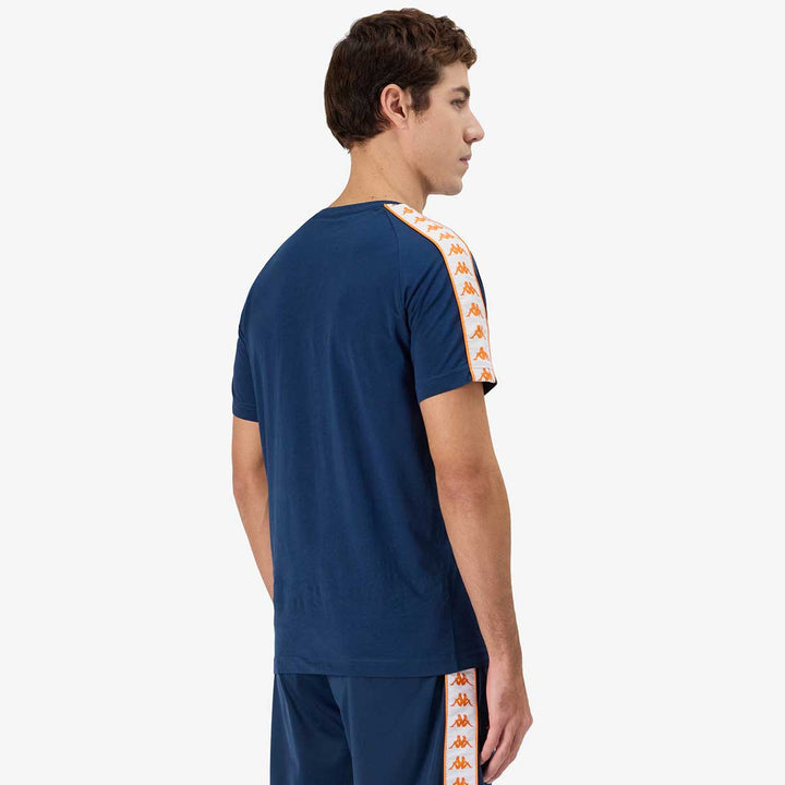T-Shirt 222 Banda Coen Slim Bleu Homme