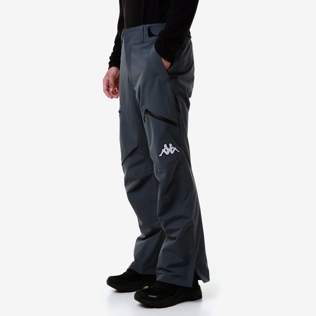 Pantalon taille à pan boutonné - Marron foncé Pantalon taille à pan boutonné - Marron foncé