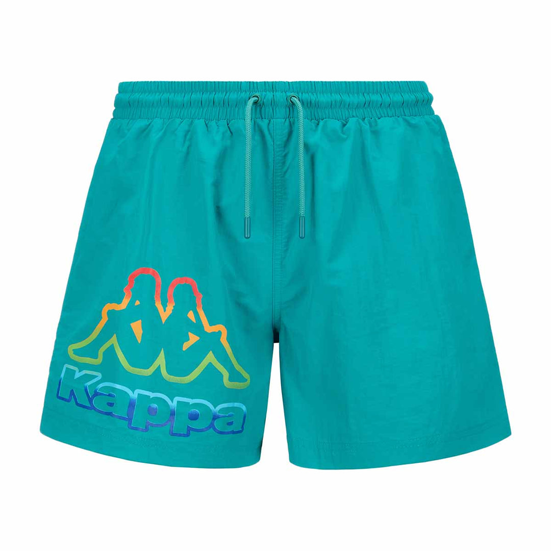 Short De Bain Logo Fulmino Vert Homme